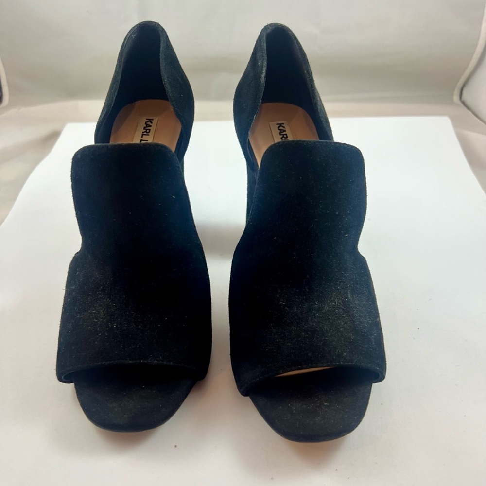 Karl Lagerfeld Rian Peep Toe Pumps - Picture 5 of 7